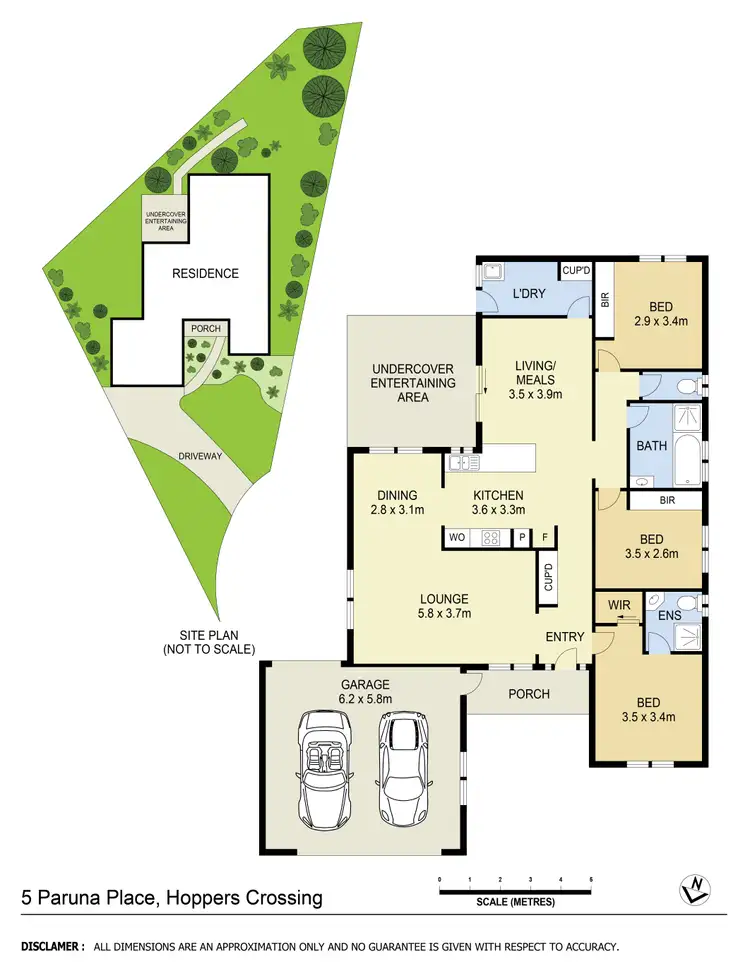 Floorplan of Homely house listing, 5 Paruna Place, Hoppers Crossing VIC 3029