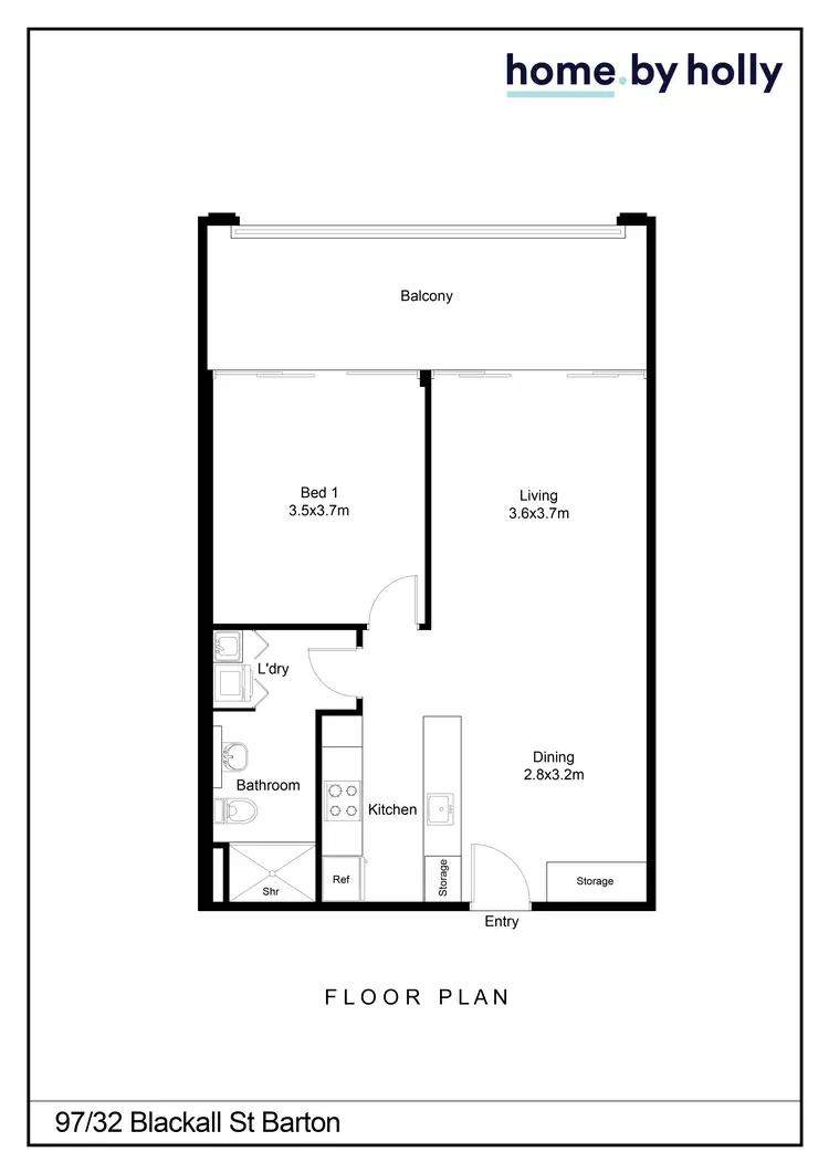 Floorplan of Homely apartment listing, 97/32 Blackall Street, Barton ACT 2600