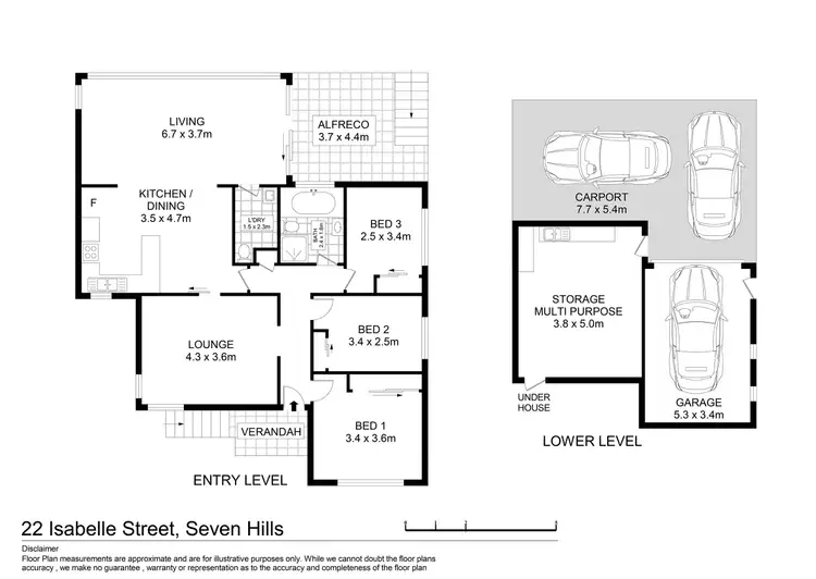 Floorplan of Homely house listing, 22 Isabelle Street, Seven Hills NSW 2147