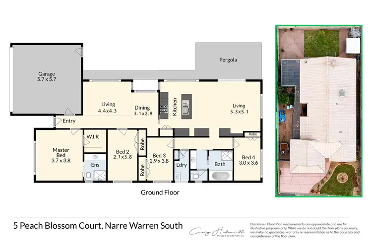 Floorplan of Homely house listing, 5 Peach Blossom Court, Narre Warren South VIC 3805