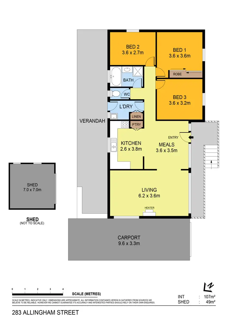 Floorplan of Homely house listing, 283 Allingham Street, Kangaroo Flat VIC 3555