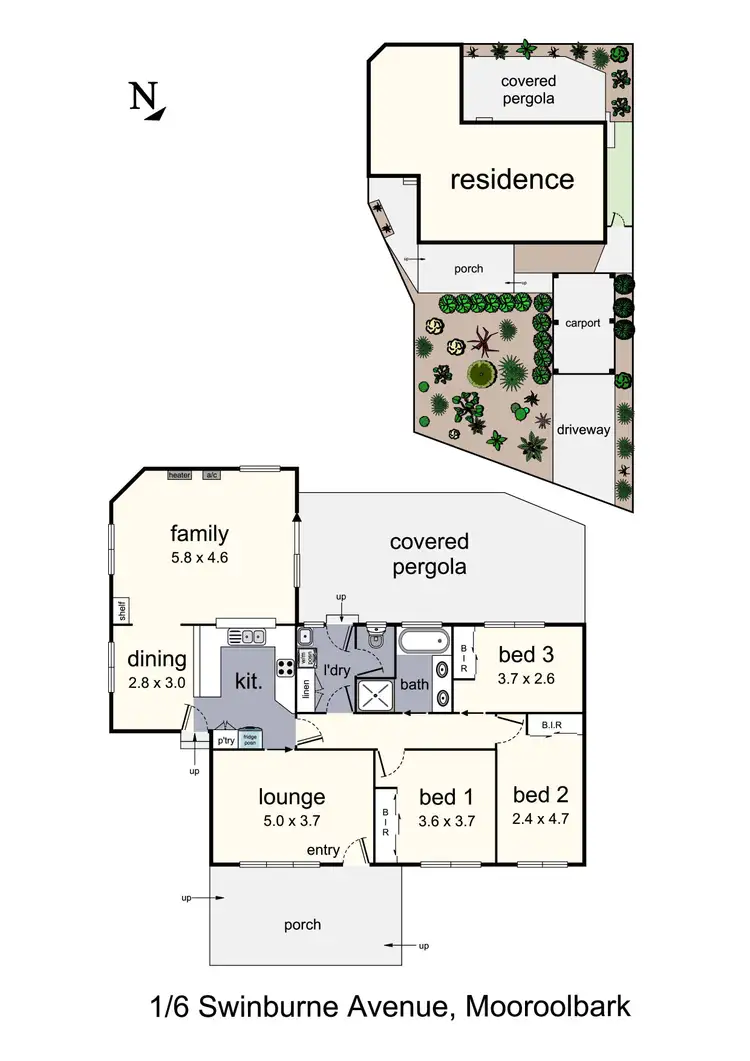 Floorplan of Homely house listing, 1/6 Swinburne Avenue, Mooroolbark VIC 3138