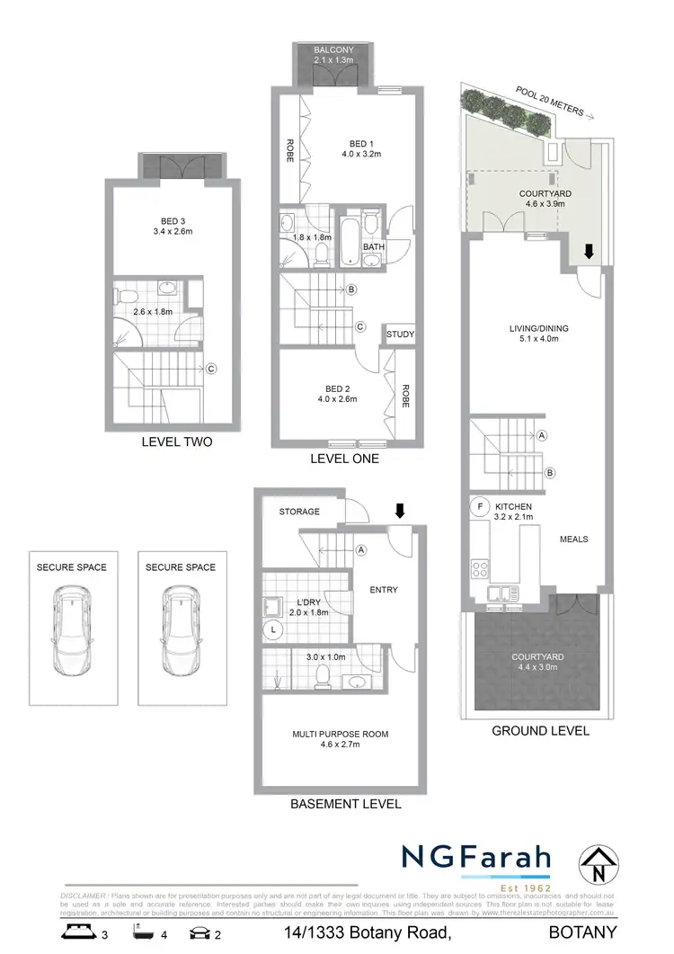 Floorplan of Homely townhouse listing, 14/1333 Botany Road, Botany NSW 2019