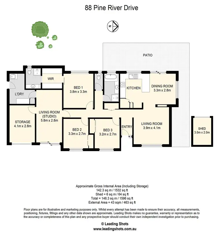 Floorplan of Homely house listing, 88 Pine River Drive, Murrumba Downs QLD 4503