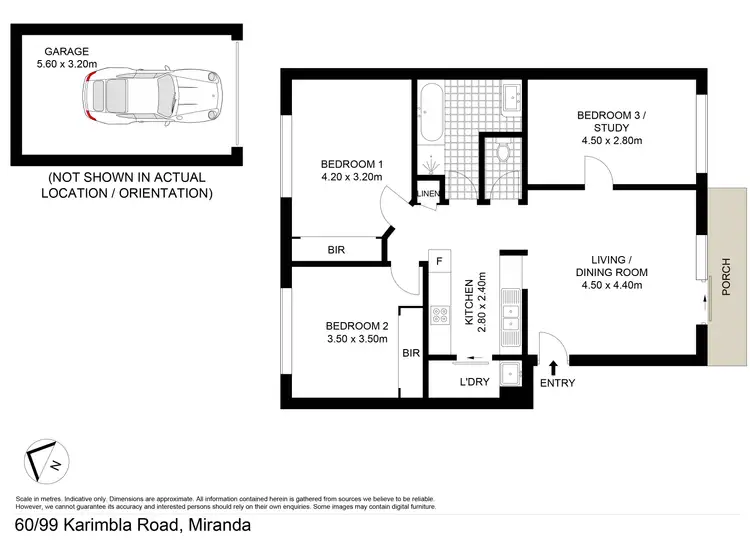 Floorplan of Homely apartment listing, 60/99 Karimbla Road, Miranda NSW 2228