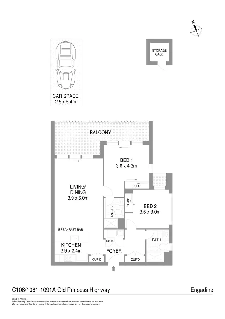 Floorplan of Homely apartment listing, C106/1081-1091a Old Princess Highway, Engadine NSW 2233