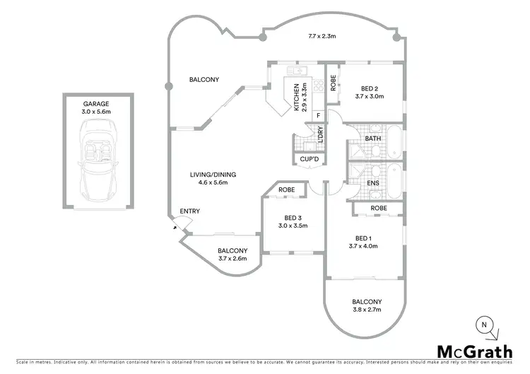 Floorplan of Homely apartment listing, 7/1 Park Avenue, Westmead NSW 2145