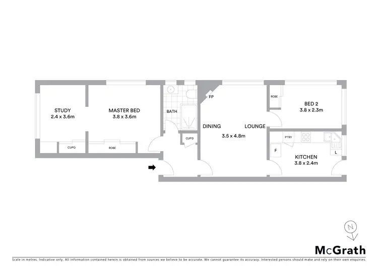 Floorplan of Homely apartment listing, 1/334 Miller Street, Cammeray NSW 2062