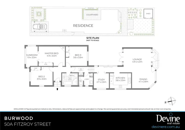 Floorplan of Homely house listing, 50A Fitzroy Street, Burwood NSW 2134