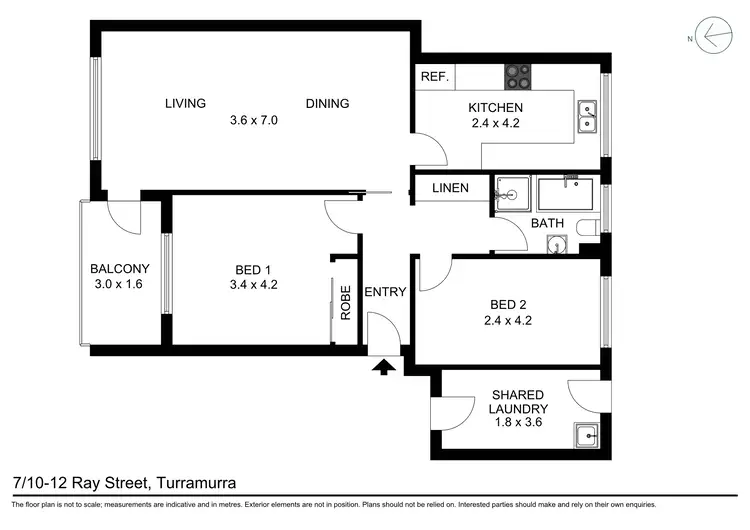 Floorplan of Homely apartment listing, 7/10-12 Ray Street, Turramurra NSW 2074