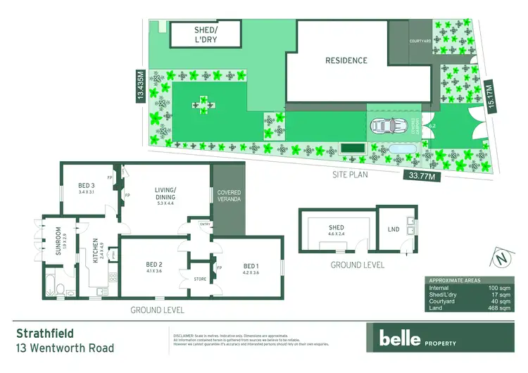 Floorplan of Homely semi-detached listing, 13 Wentworth Road, Strathfield NSW 2135