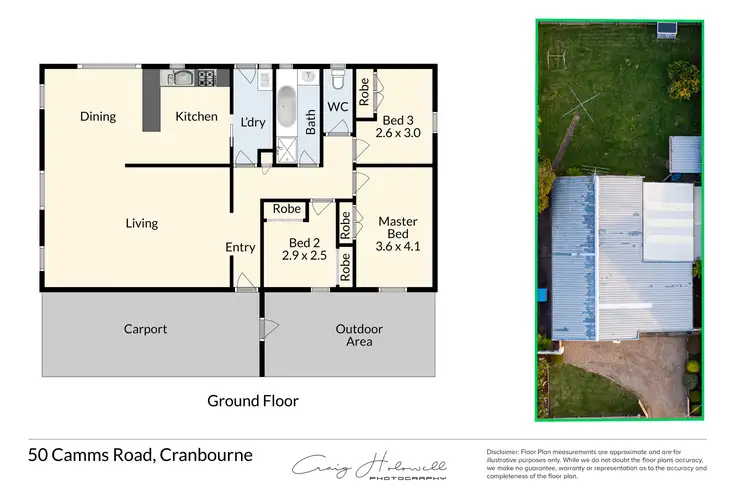 Floorplan of Homely house listing, 50 Camms Road, Cranbourne VIC 3977