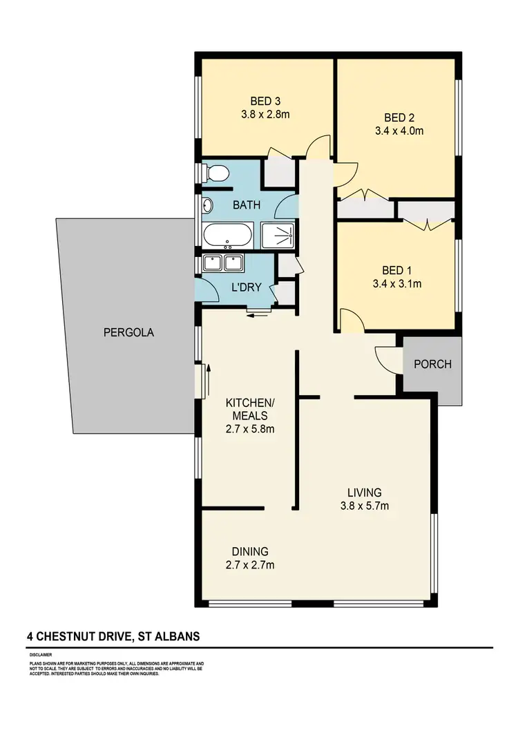 Floorplan of Homely house listing, 4 Chestnut Drive, St Albans VIC 3021