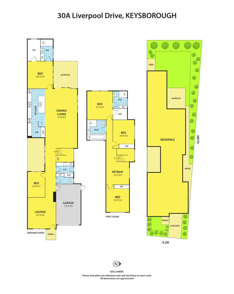 Floorplan of Homely semi-detached listing, 30A Liverpool Drive, Keysborough VIC 3173