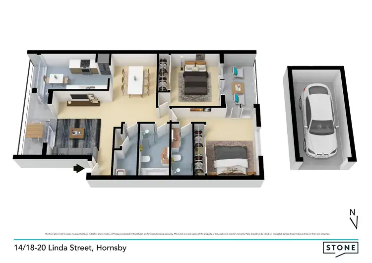 Floorplan of Homely apartment listing, 14/18-20 Linda Street, Hornsby NSW 2077