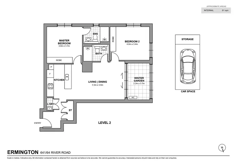 Floorplan of Homely apartment listing, 641/64-72 River Road, Ermington NSW 2115