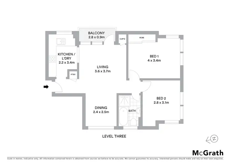 Floorplan of Homely apartment listing, 36/56 Anzac Parade, Kensington NSW 2033