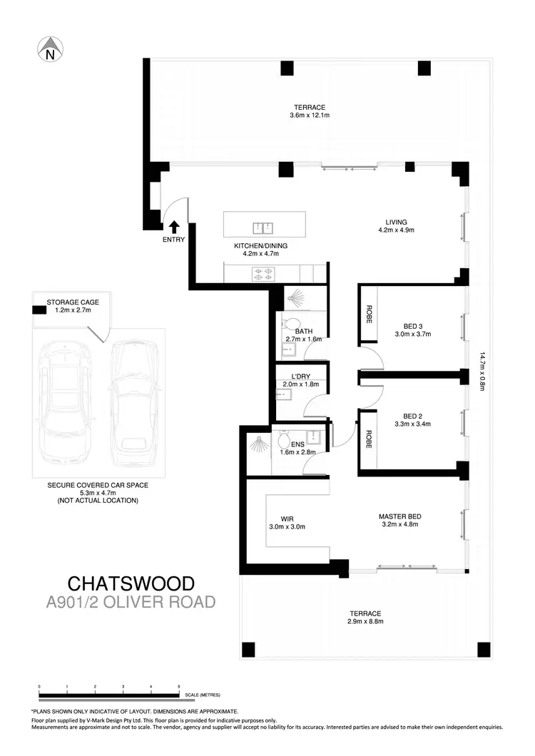 Floorplan of Homely apartment listing, A901/2 Oliver Road, Chatswood NSW 2067
