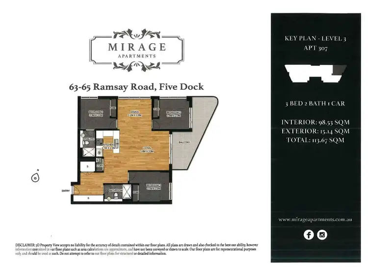 Floorplan of Homely apartment listing, 307/63-65 Ramsay Road, Five Dock NSW 2046
