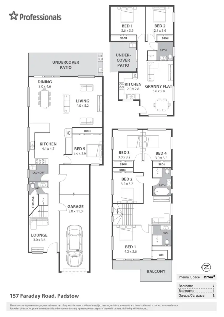 Floorplan of Homely semi-detached listing, 157 Faraday Road, Padstow NSW 2211