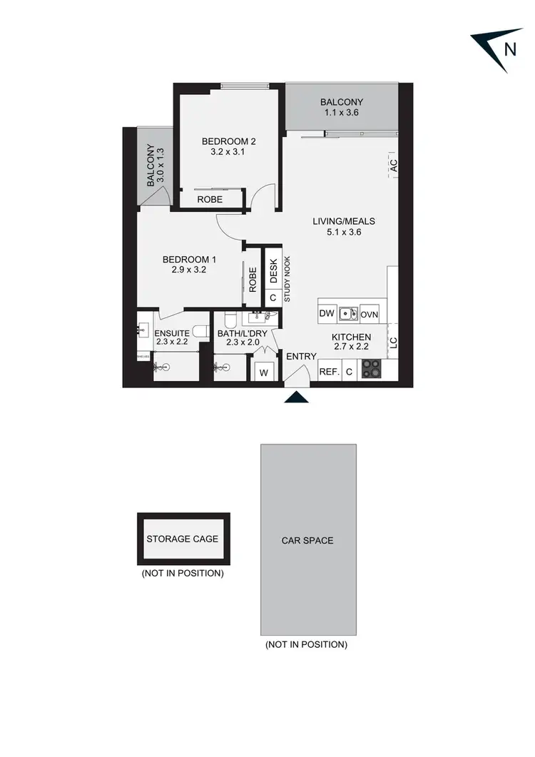 Floorplan of Homely apartment listing, 910/1 Ascot Vale Road, Flemington VIC 3031