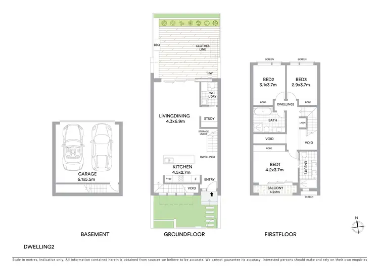 Floorplan of Homely townhouse listing, 2/32 Seaview Street, Cronulla NSW 2230