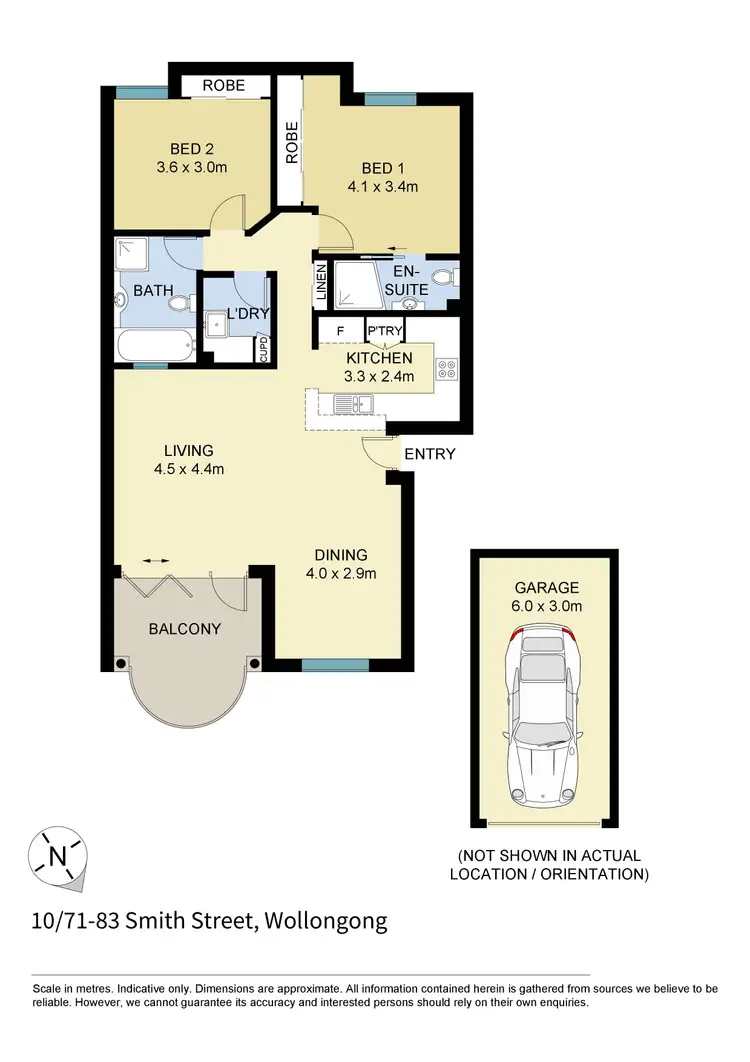 Floorplan of Homely apartment listing, 10/71-83 Smith Street, Wollongong NSW 2500