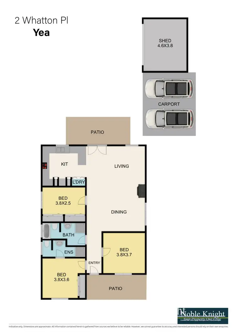 Floorplan of Homely house listing, 2 Whatton Place, Yea VIC 3717