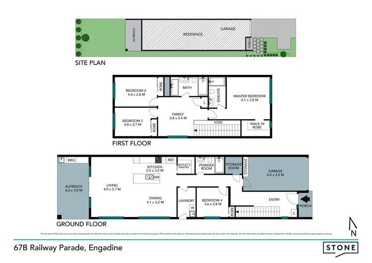 Floorplan of Homely semi-detached listing, 67B Railway Parade, Engadine NSW 2233