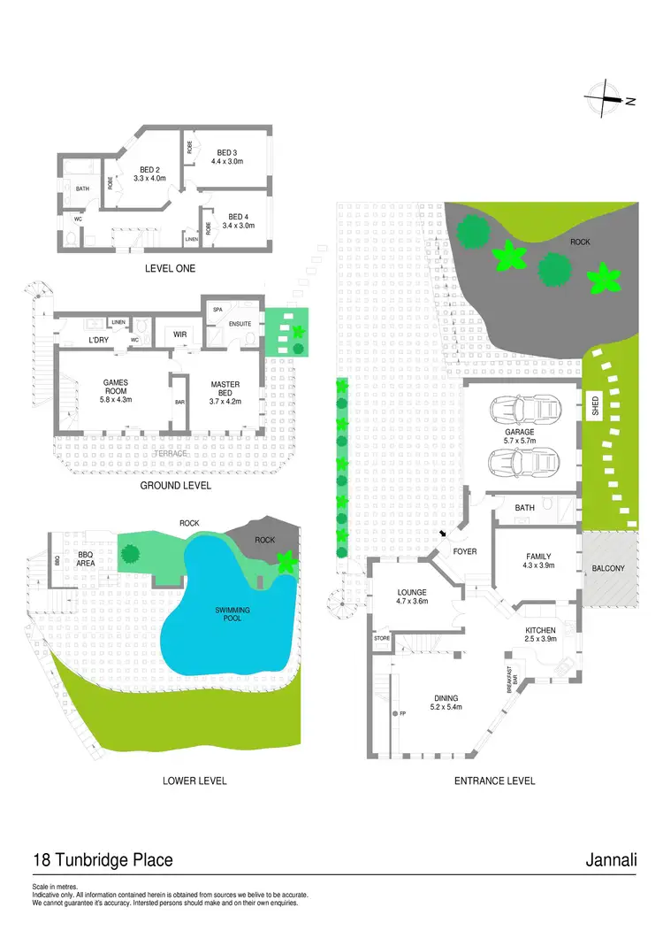 Floorplan of Homely house listing, 18 Tunbridge Place, Jannali NSW 2226