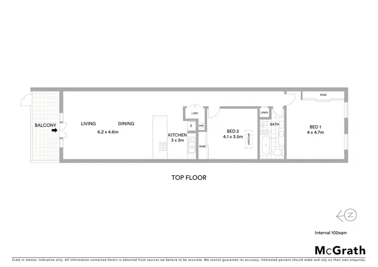 Floorplan of Homely apartment listing, 351A Darling Street, Balmain NSW 2041