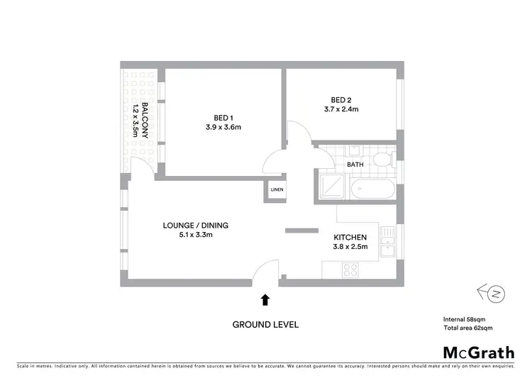 Floorplan of Homely apartment listing, 5/7 Campbell Avenue, Lilyfield NSW 2040