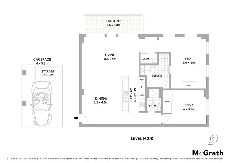 Floorplan of Homely apartment listing, 409/22 Colgate Avenue, Balmain NSW 2041