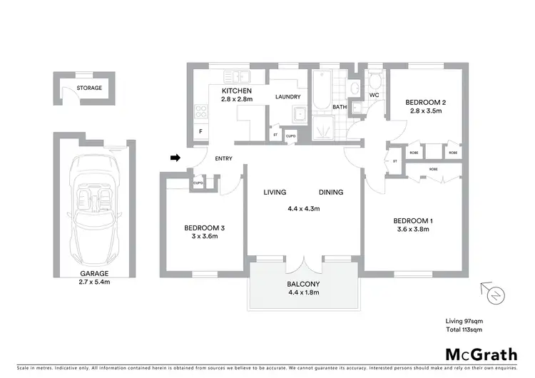Floorplan of Homely unit listing, 6/510 Pacific Highway, Killara NSW 2071