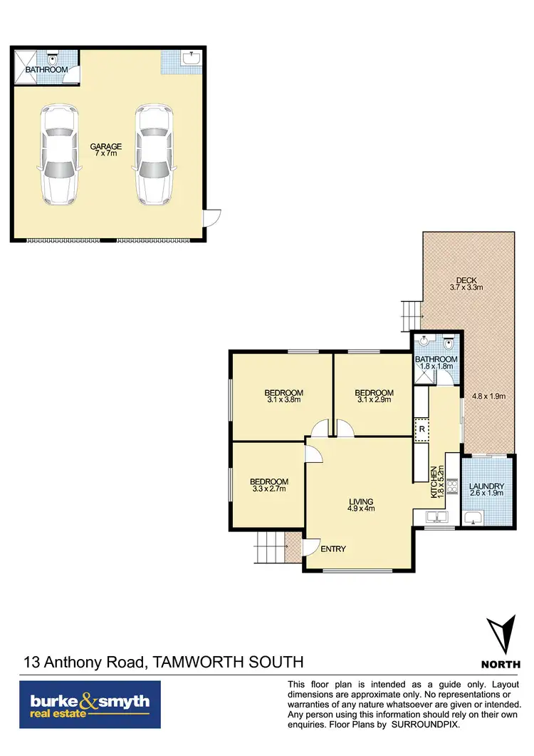 Floorplan of Homely house listing, 13 Anthony Road, Tamworth NSW 2340