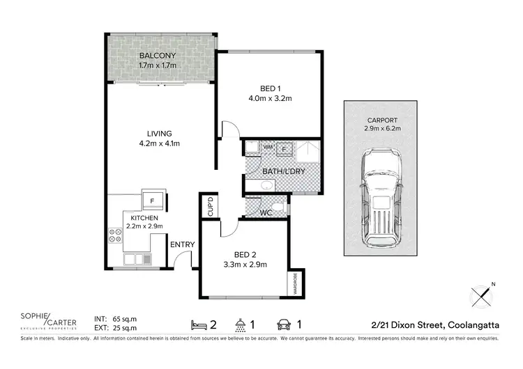 Floorplan of Homely unit listing, 2/21 Dixon Street, Coolangatta QLD 4225