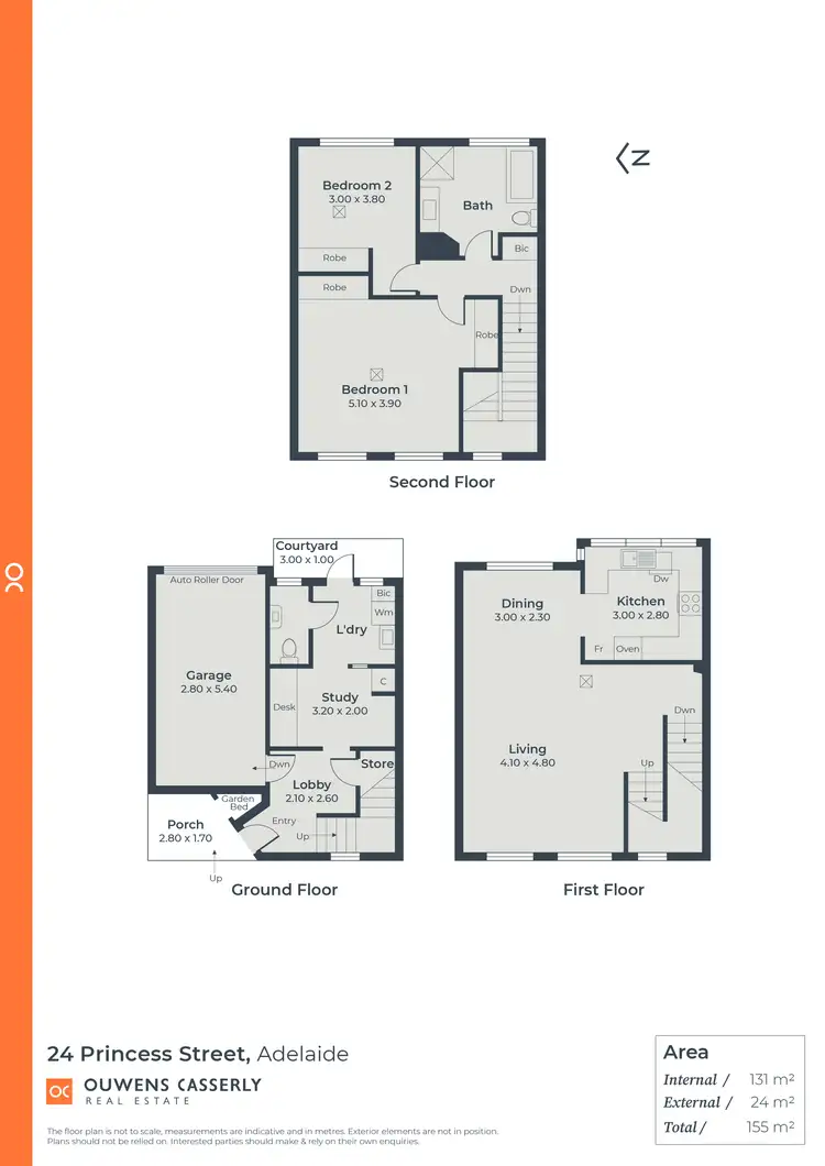 Floorplan of Homely townhouse listing, 24 Princess Street, Adelaide SA 5000