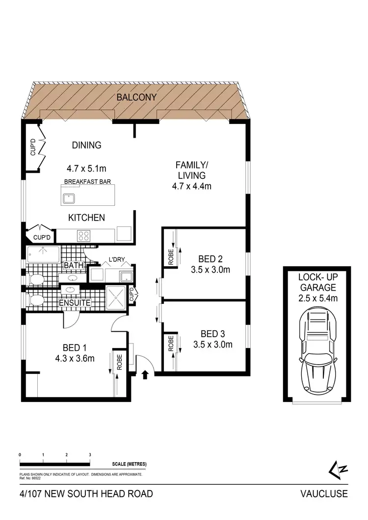 Floorplan of Homely apartment listing, 4/107 New South Head Road, Vaucluse NSW 2030