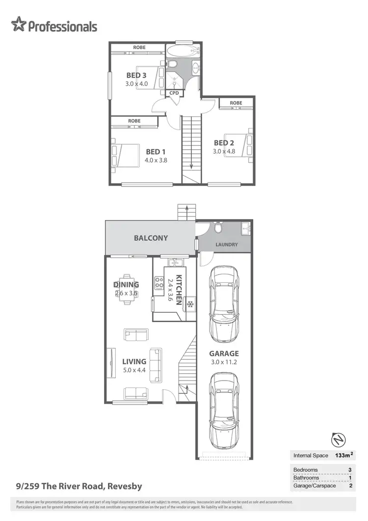 Floorplan of Homely townhouse listing, 9/259-261 The River Road, Revesby NSW 2212