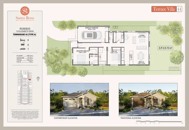 Floorplan of Homely townhouse listing, 44/110 Elizabeth Drive, Rosebud VIC 3939