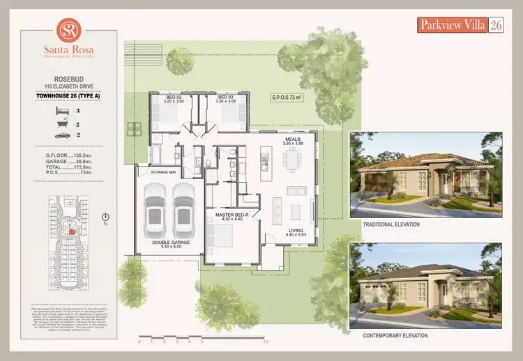 Floorplan of Homely townhouse listing, 26/110 Elizabeth Drive, Rosebud VIC 3939