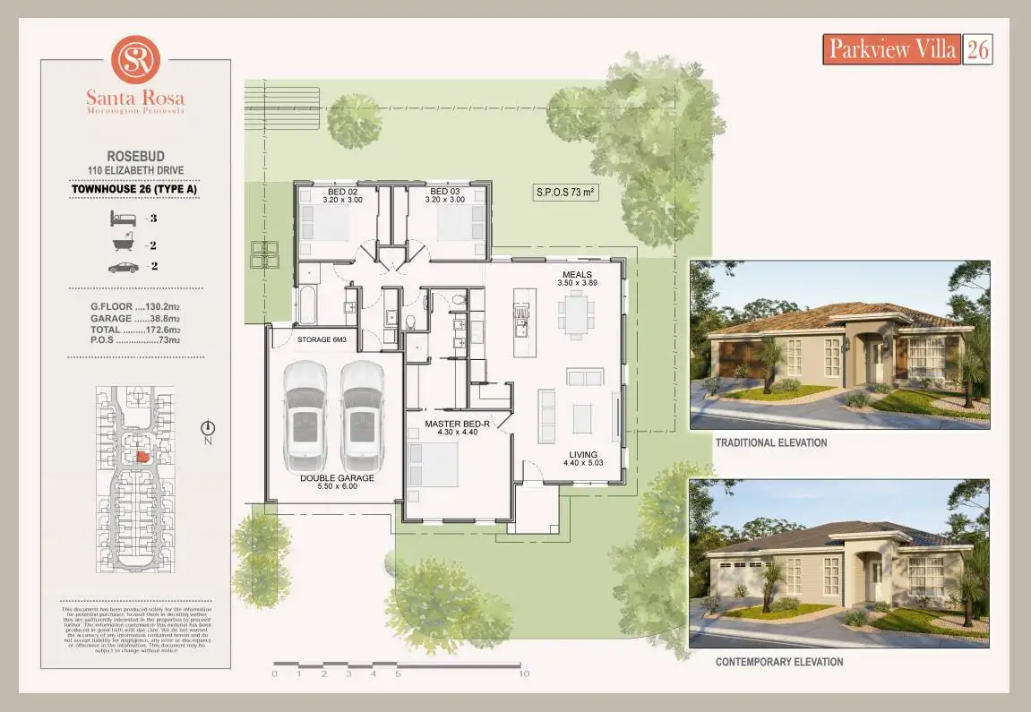 Floorplan of Homely townhouse listing, 26/110 Elizabeth Drive, Rosebud VIC 3939