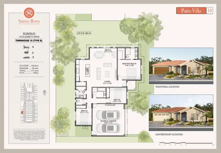 Floorplan of Homely townhouse listing, 10/110 Elizabeth Drive, Rosebud VIC 3939