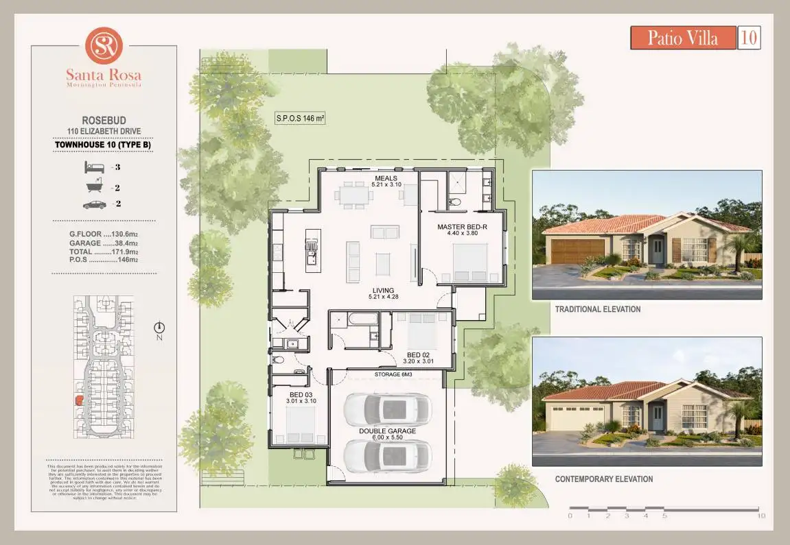 Floorplan of Homely townhouse listing, 10/110 Elizabeth Drive, Rosebud VIC 3939