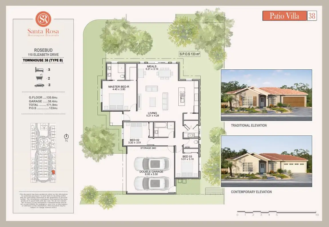 Floorplan of Homely townhouse listing, 38/110 Elizabeth Drive, Rosebud VIC 3939