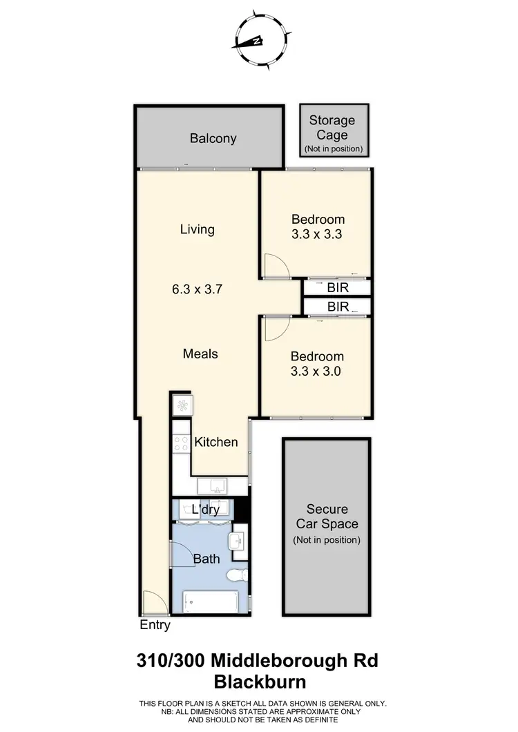 Floorplan of Homely apartment listing, 310/300 Middleborough Road, Blackburn VIC 3130