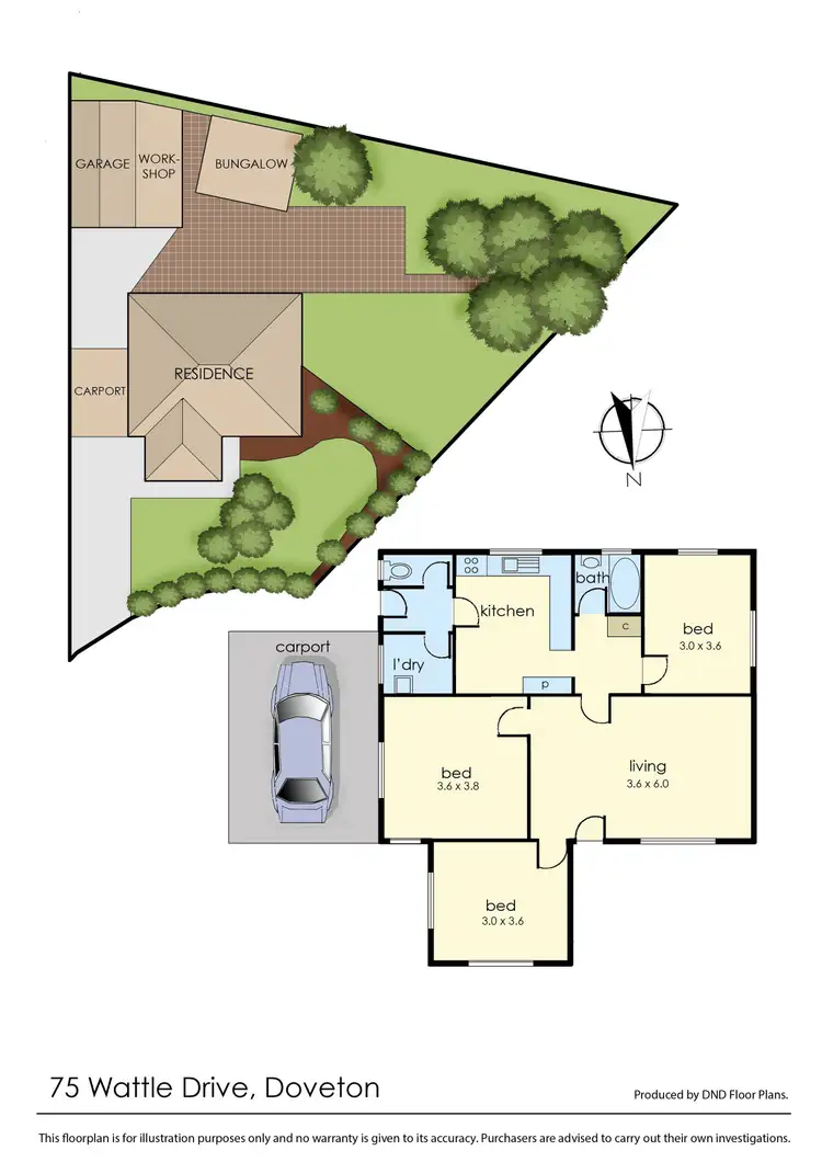 Floorplan of Homely house listing, 75 Wattle Drive, Doveton VIC 3177
