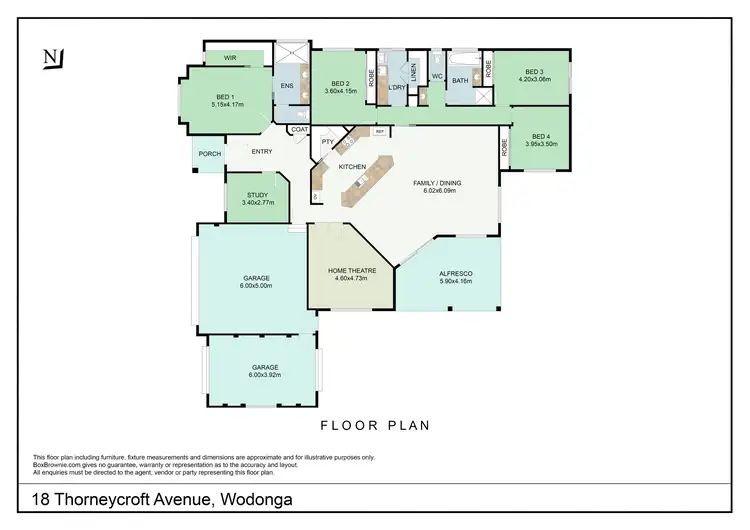 Floorplan of Homely house listing, 18 Thorneycroft Avenue, Wodonga VIC 3690