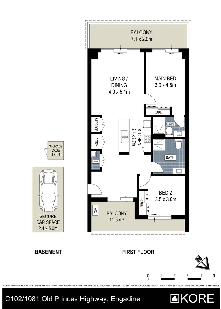 Floorplan of Homely apartment listing, C102/1081 Old Princes Highway, Engadine NSW 2233