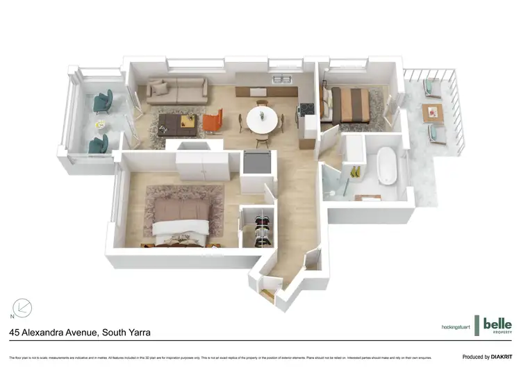 Floorplan of Homely apartment listing, 3/45 Alexandra Avenue, South Yarra VIC 3141